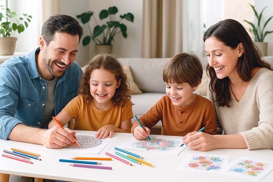 Coloring as a Meaningful Family Bonding Activity